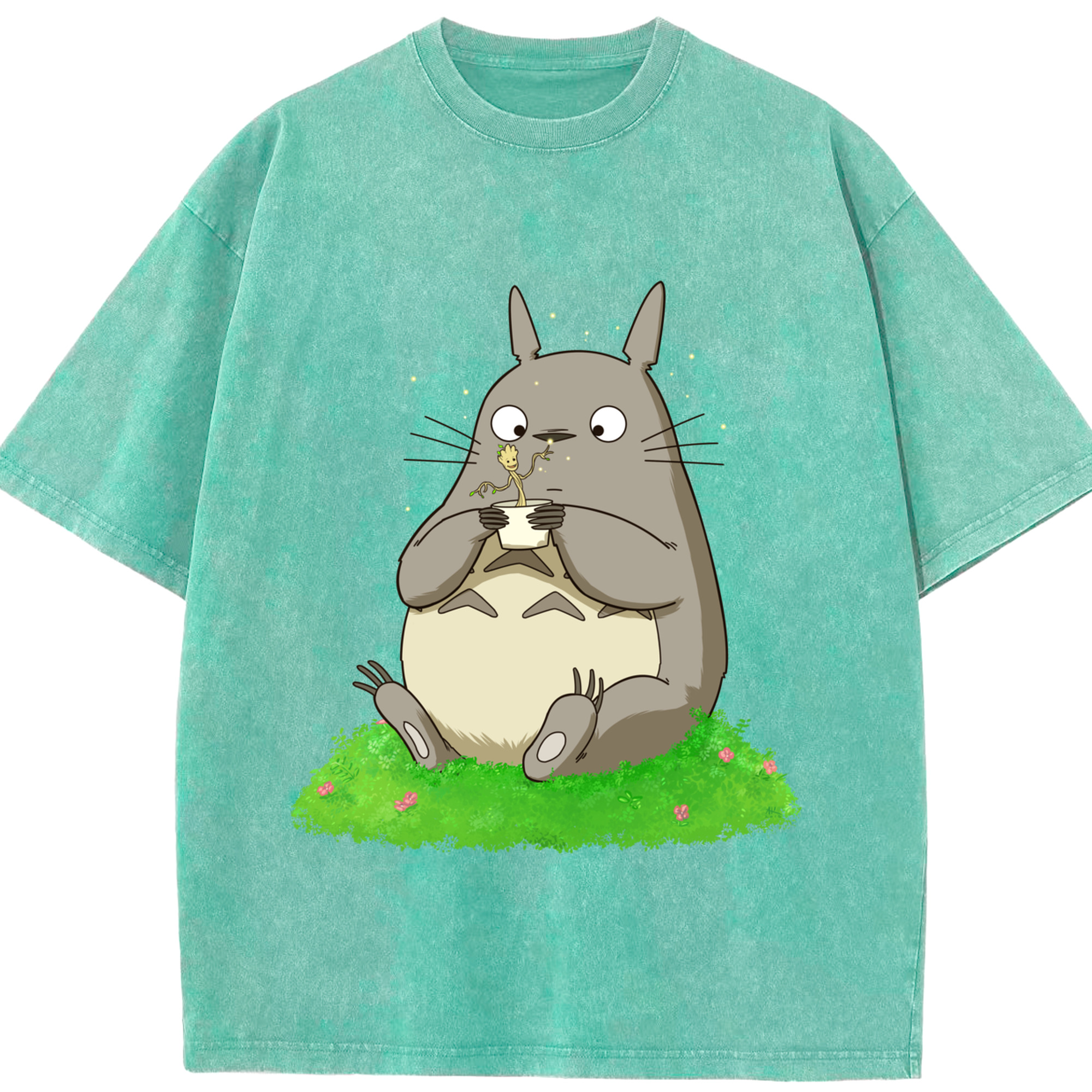 （画像用） となりのトトロ 草壁メイ 草壁サツキ My Neighbor Totoro Satsuki Kusakabe Mei Kusakabe 綿100% ヴィンテージ風 半袖Tシャツ（フロントプリント）